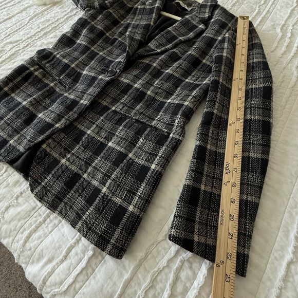 Vintage Sportswear Blazer Womens S Wool Plaid Tartan Jacket Union USA Old Money - Picture 7 of 10